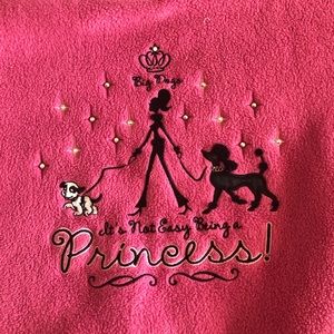 Big dog pink fleece sweatshirt